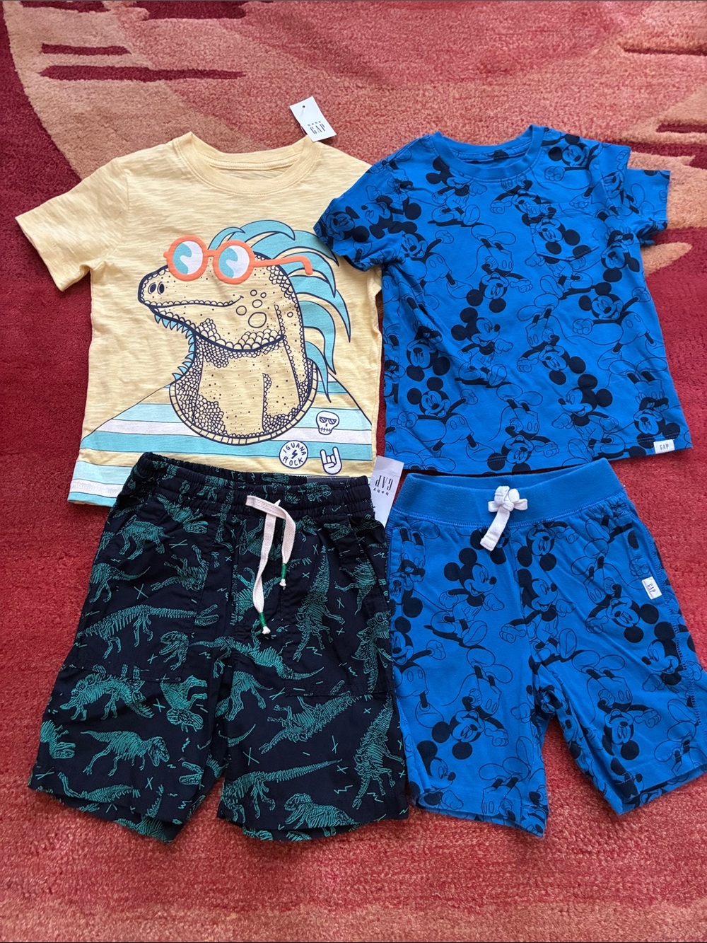 Baby GAP Boys Dinosaur & Mickey Tee and Shorts Set - size 4T
